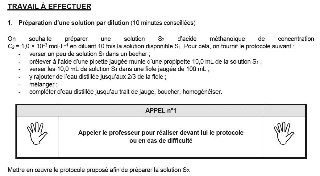 ECE bac physique chimie.